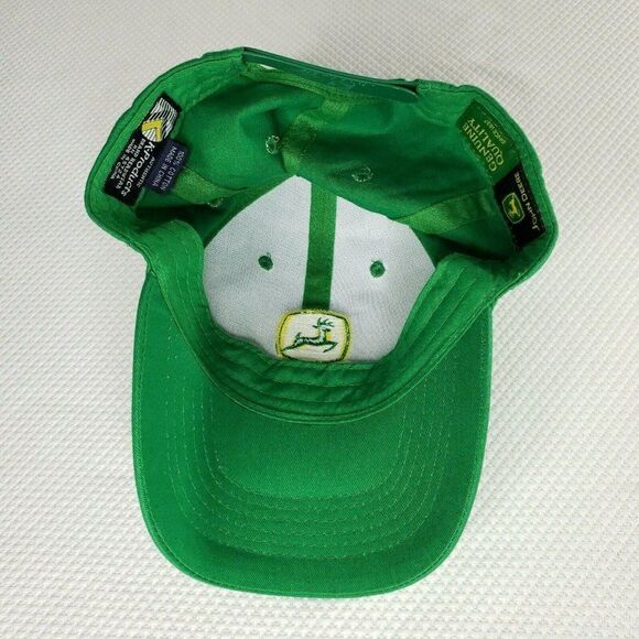 K-Products John Deere Embroidered Snapback Cap Dad Hat Green Cotton - Picture 5 of 7